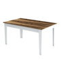 Hanah Home Milan 520 Mesa de Comedor Nogal y Blanco